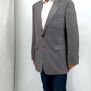 Lauren Ralph Lauren Academia Classic Plaid Silk Wool Sport Coat Blazer